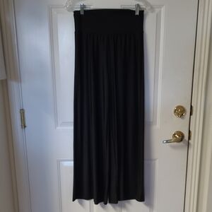 Elegant Black Wide Leg Women's Pants